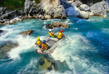 Raftingas Soča upė